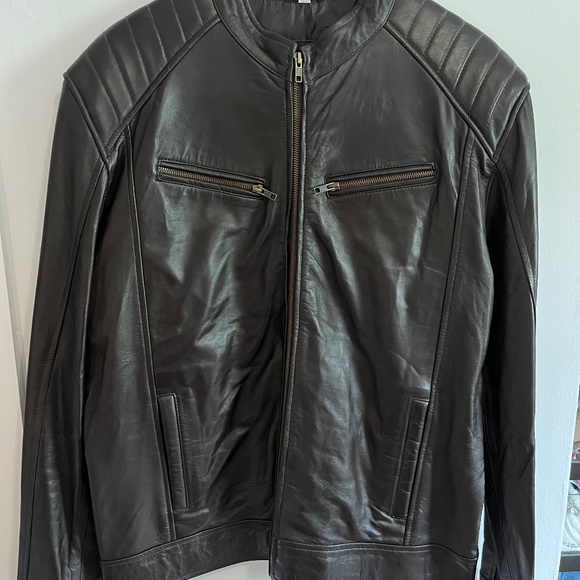 Other - Mens real leather jacket XL